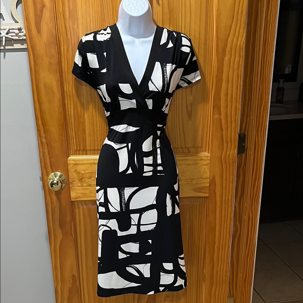 Axcess Black and White Dress - Picture 1 of 11